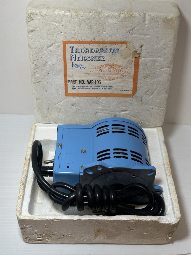 Variable Autotransformer Thordarson Input 120 KVA 1.4 Freq. 50/60 Part # VAR-106