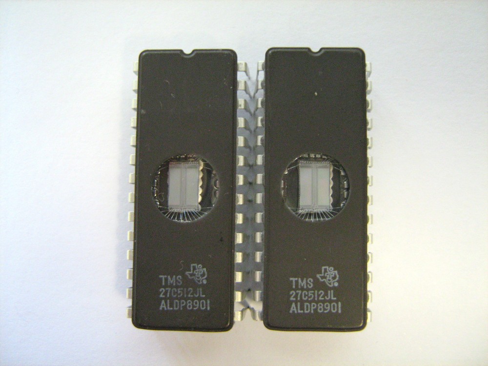 TEXAS INSTRUMENTS 27C512JL 27C512 IC 28Pin DIP EPROM – Lot of 2 Pcs / TESTED
