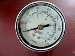 Coilhose, G18160, 2″ Dial, Dry Gauge, 1/8 NPT, Back Mount, 160 PSI