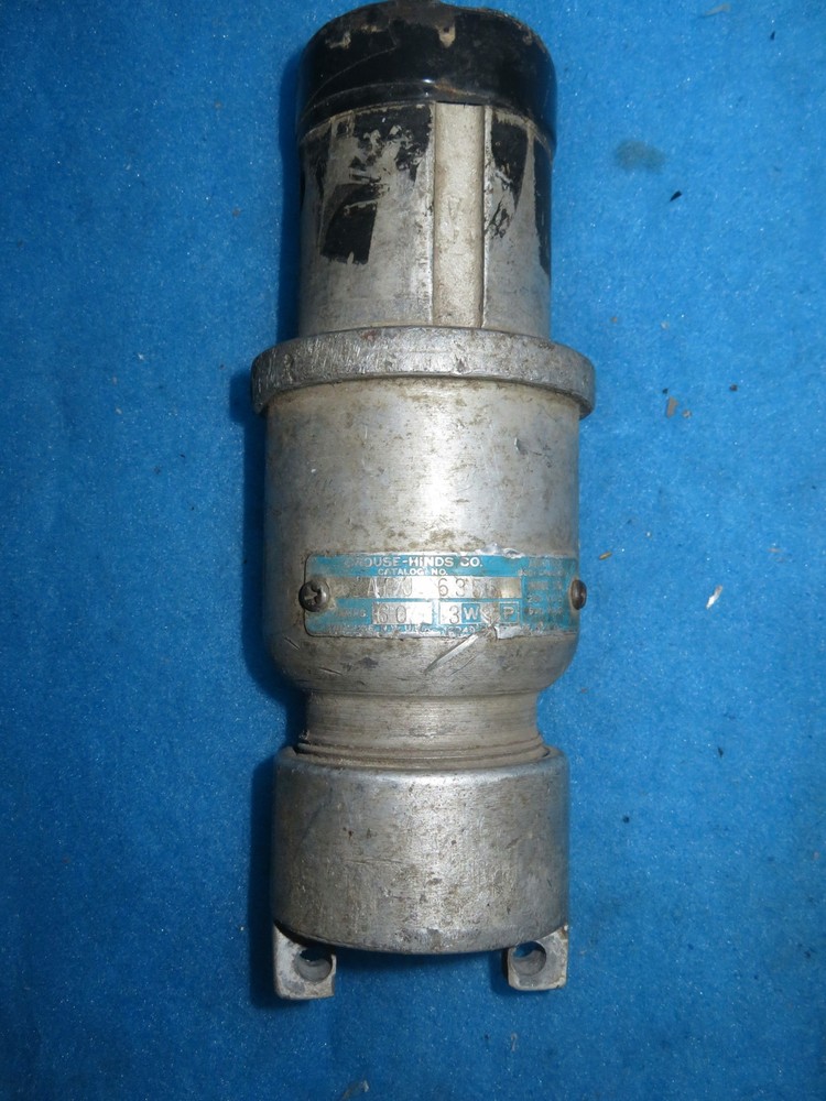Crouse Hinds APJ 6355 60 Amp 3Ph Plug + 1 Year Warranty