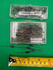 Lot of Vintage Electronic Components Resistors Diodes LEDs Airco RE