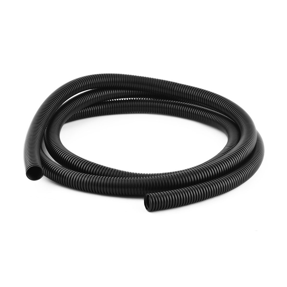 2.5 M 18×21 mm Nylon Flexible Corrugated Conduit Tube for Garden,Office Black