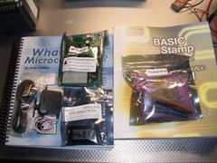 Parallax Basic Stamp Board of Education USB Version, with books and electronic
