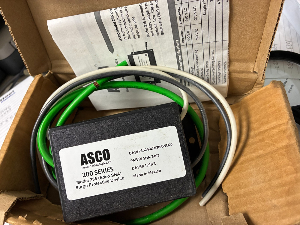 ASCO Model 235 Edco SHA-2403 Surge Protection Device, 120-480 VAC, 30A