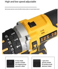 Portable Rechargeable Cable Stripper: Quick Single-Strand Wire Stripping Tool