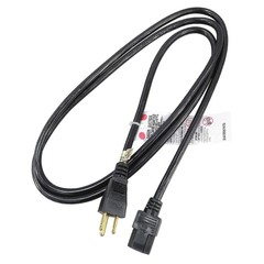 GRAINGER APPROVED 5XFL8ID Power Cord,5-15P,SJT,6 ft.,Blk,15A,14/3 5XFL8