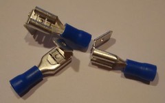 250 PC FEMALE SPADE 250 PIGGY BACK CRIMP TERM 16-14 AWG