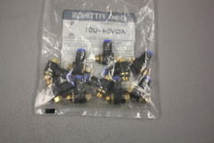 NEW LOT OF 10 SMC FITTINGS KQV04-U02