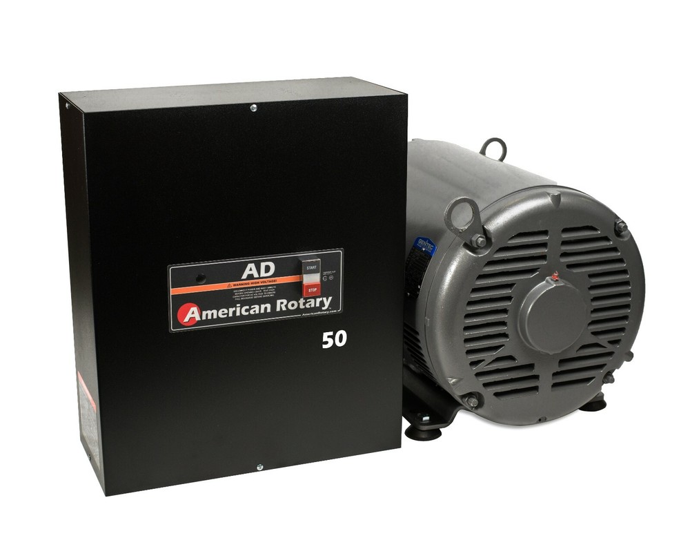 Rotary Phase Converter 50 HP AD50 Digital Controls Heavy Duty CNC Made in USA