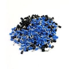 14 AWG Wire E2508 Metal Tube Pre Insulate Ferrules Terminals Black Blue 380 Pcs