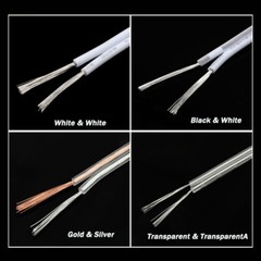 2- Core PVC Flexible Cable 18/20/22/28 AWG Stranded Electrical Flex Wire UL2468