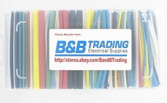 160 Pcs Pro-Kit 4″ Color Polyolefin 2:1 Halogen-Free Heat Shrink Tubing 6 Sizes
