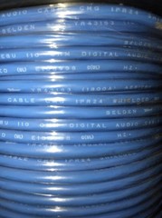 Belden 1800 / 100 foot roll 1pr 24ga Black Shielded Digital Audio Cable USA mfg