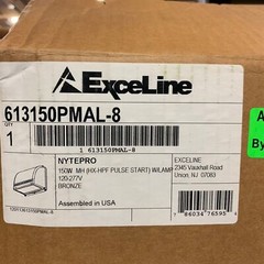 Exceline Nytepro 613150PMAL-8 Wall Mnt 150W Bronze Metal Halide Lamp 120/277V