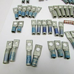 Burndy Lugs, Lot of 94 Assorted 1 and 2 Hole lugs, New