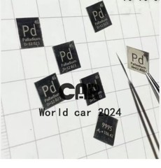 1pcs 10*10*0.1 mm 99.95% pure Palladium Metal Pd Element Periodic Table Sheet