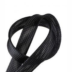 PET Braided Sleeving Loom Wire Sleeving Cable Sheathing Cotton Yarn Black