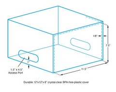 Optical Flat Plate Aluminum Breadboard with Crystal-Clear Dust Cover