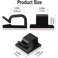 10/50PCS Cable Clips Cord Organizer Wire Holder Cable Management Adhesive Clips