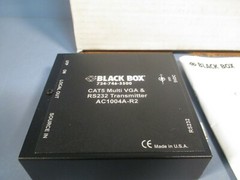 BLACK BOX CAT5 MULTI VGA/AUDIO SYSTEM EXTENDER TRANSMITTER RS-232 AC1004A-R2
