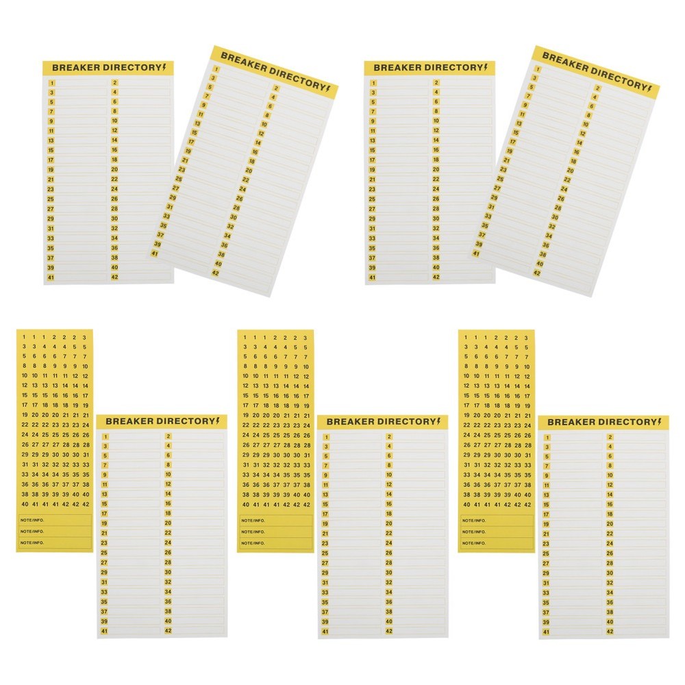 10 Sheet Circuit Breaker Panel Label Markers Electrical Adhesive Labels
