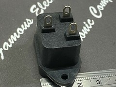 1pc NICOON NC-174 AC Power Inlet Socket 6A 250V – NOS, Made in Japan