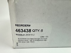 Bussmann Cooper Non-Feed-Thru Junction Block BP/JB3816-2 *BOX OF 5*