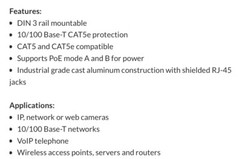 L COM HGLND-CAT5EJW HGLNDCAT5EJW Indoor Outdoor Lightning Surge Protector Din 3