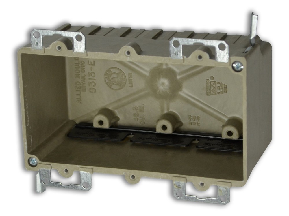 Allied Moulded 9313-EWK 3 Gang Fiberglass Old Work Box