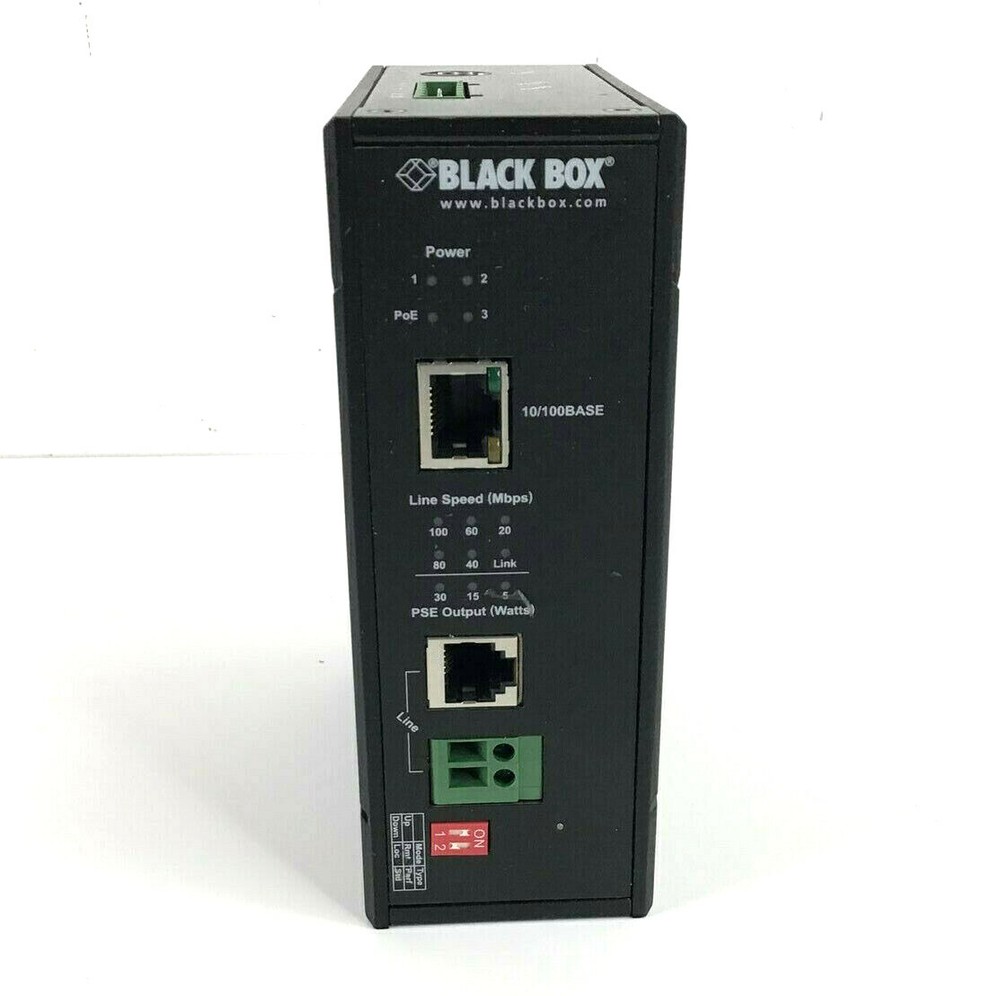 Black Box LBPS312A Hardened 10/100 Base TX PoL/PoE Ethernet Extender Kit