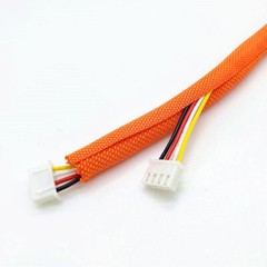 Orange Braided Sleeving Self Closing Braid Cable Wiring Harness Loom Protection
