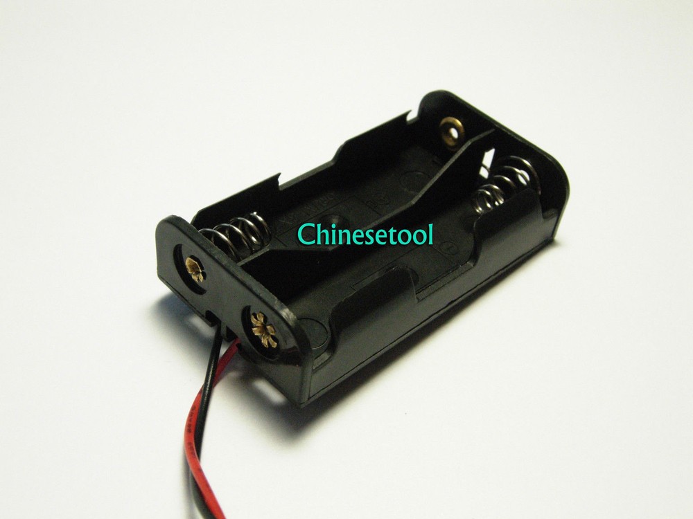 US Stock 10pcs New 2.4V 3V 2 X AA Battery Holder Box Case w/Wire