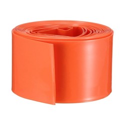 PVC Heat Shrink Tubing 29.5mm Flat Width for 18650 5 Meter Length Orange