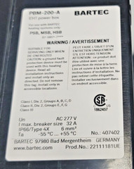 Bartec Power Box PBM-220-A Electric Trace Heating