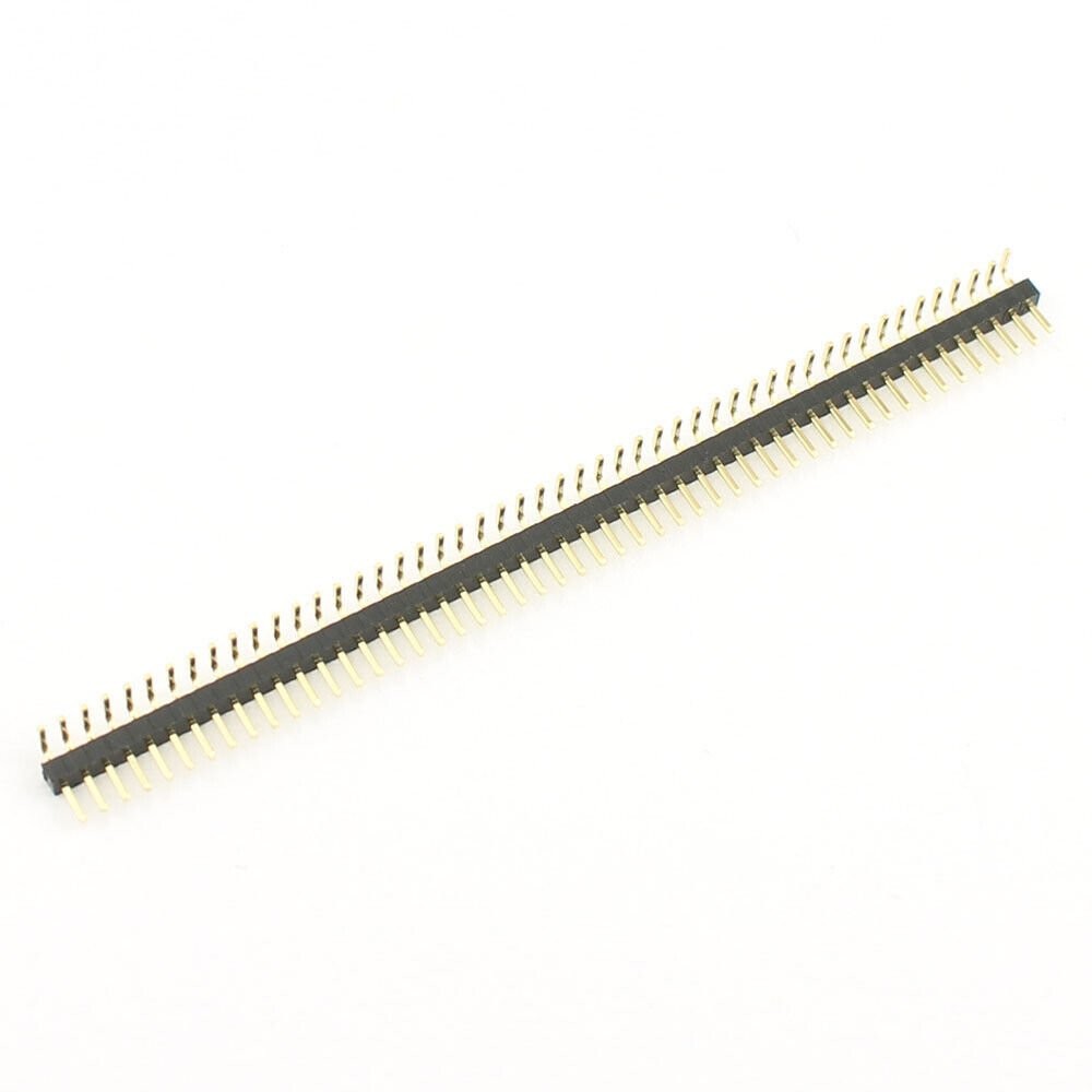 5Pcs Gold Plated 1.0mm Pitch 50 Pin Header Male Connector Single Right Angle