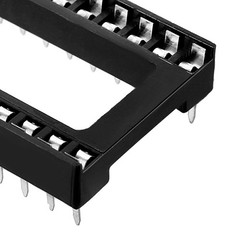 6pcs 15.24mm Row Pitch 2 Row 24 Flat Pins Soldering DIP IC Chip Socket Adaptor