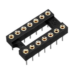 100X 14Pin DIP SIP Round IC Sockets Adaptor Solder Type Gold Plated Machined USA
