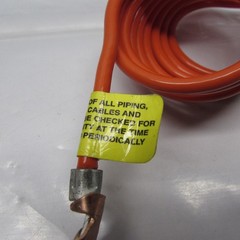 5 ft. Coiled Grounding Wire Assy w/75A End-to-End Copper Alligator Clips Clamps
