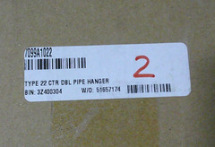 ETC 7099A1022 Type 22 Center Double Pipe Hanger Bracket Black 2 Per Box NEW