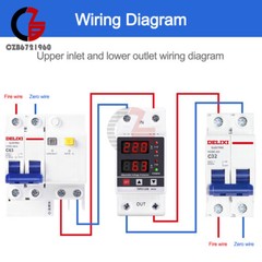 AC220/110V 40/63/80A Over Under Voltage Switch Protector Over Current Protection