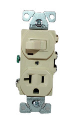 Cooper Eaton 291V-BOX, Combo Single Pole Switch and Grounding Receptacle, 1 pc