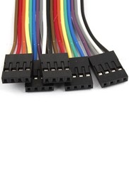 20cm 2.54mm 4 Pin Female to Female F/F Connect Jumper Wire Cable Line 5 Pcs