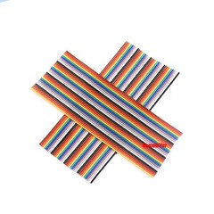 Coloured Dupont Wire Flat Flexible Rainbow Ribbon PCB Cable 1.27mm Pitch 10P-40P