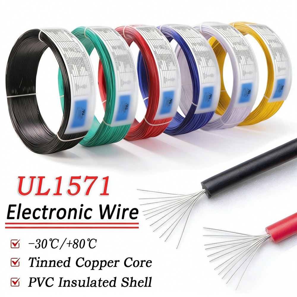 UL1571 Flexible Electronic Wire 32AWG-26AWG PVC insulation Tinned Copper Strand