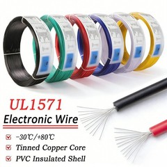 UL1571 Flexible Electronic Wire 32AWG-26AWG PVC insulation Tinned Copper Strand