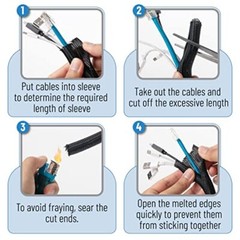 Wire Loom Tubing Cable Management Cord Cover Sleeve Protector Pets Hide Wrap