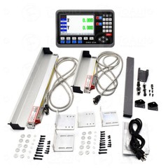2 Axis LCD DRO Linear Scale 10″ 40″ Digital Readout 5um Kit for Mill XY Table,US