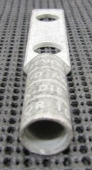 BURNDY YA262N 2/0AWG 2-HOLE LONG-BARREL COMPRESSION LUG – LOT OF 5 / NEW NO BOX