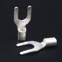 Fork Electrical Crimp Terminals Non-Insulated Spade U Type Cable Connector Wire