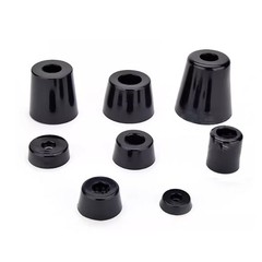 Round Cabinet Black Rubber Instrument Case Feet Foot Circular Choose Size
